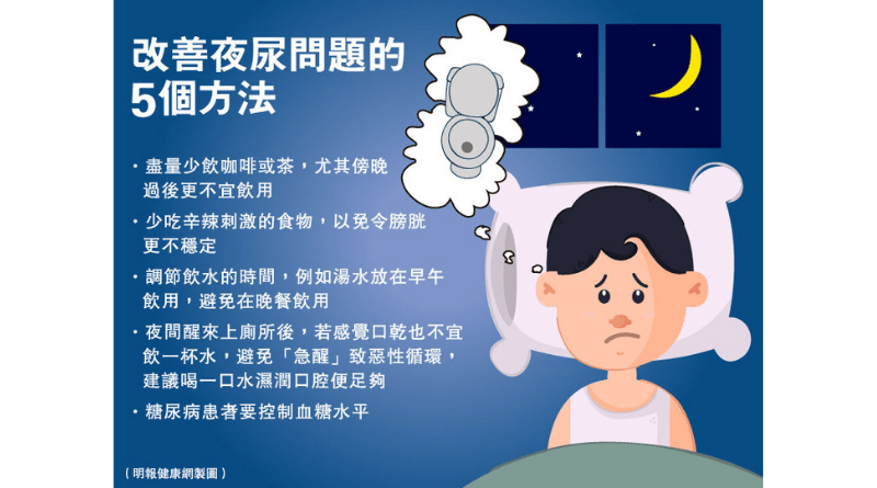 夜尿頻繁成因多 飲水太多抑或疾病警號？ 改善夜尿5個方法由日常做起